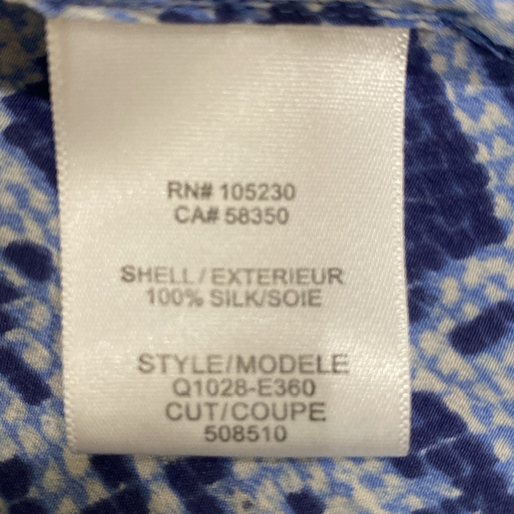 Equipment Blue And White Python Button Down Shirt - image 3